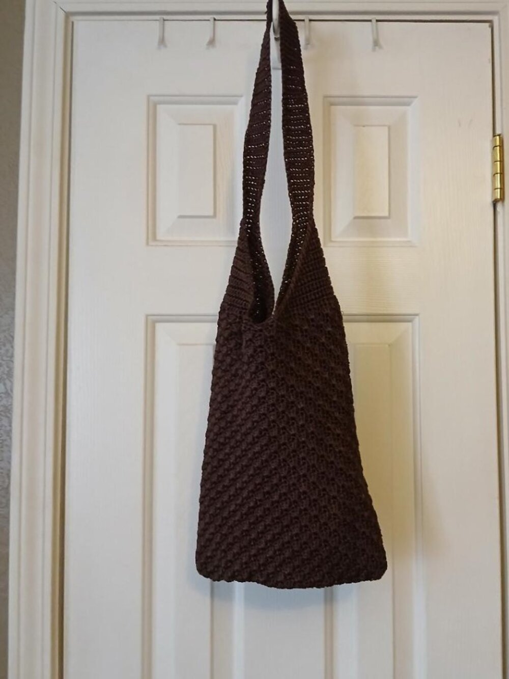 Brown crochet hobo mailbag
